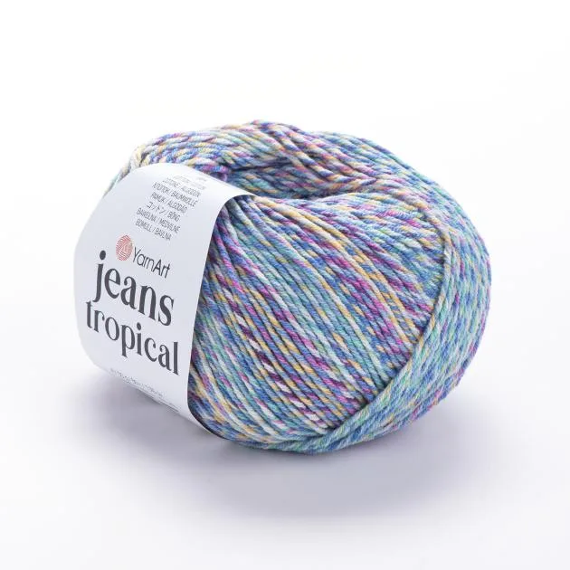YarnArt Jeans Tropical Wolle 50g – soft yarn made of 55% cotton, 45% acrylic for knitting and crochet projects