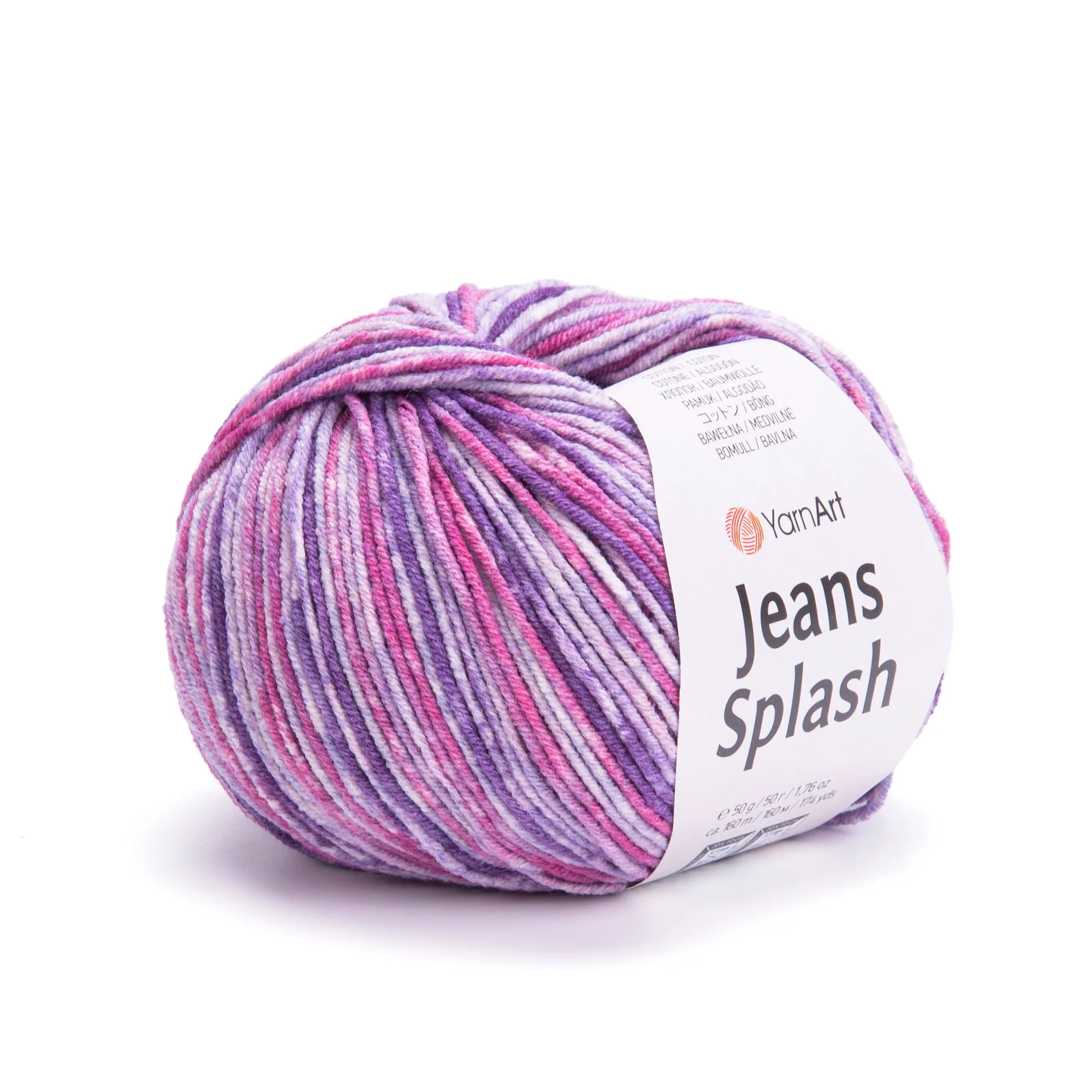 YarnArt Jeans Splash Wolle 50g – soft yarn made of 55% cotton, 45% acrylic for knitting and crochet projects