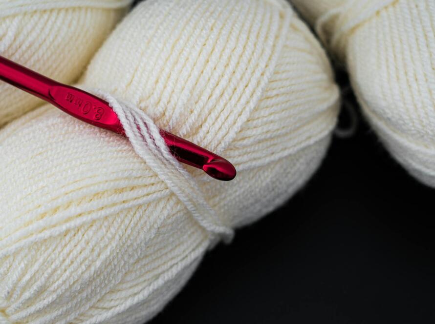 Close Up Photo Of Ivory Yarn