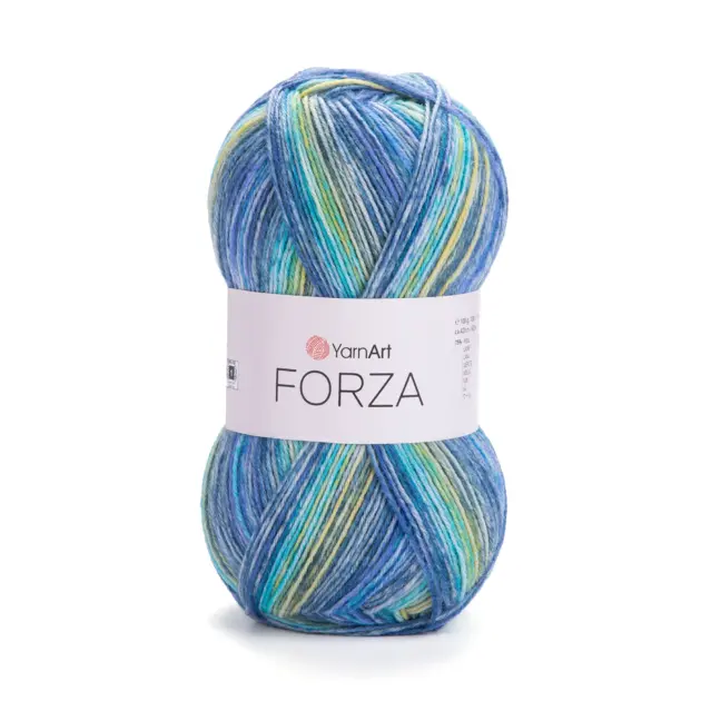 YarnArt Forza Wolle 100g – hochwertiges Garn aus 75% Wolle, 25% Polyamid für Strick- und Häkelprojekte