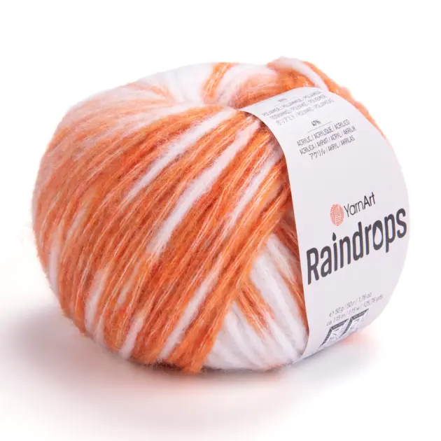 Yarnart Raindrops Wolle 50G – Weiches Garn Aus 18% Wolle, 35% Polyamid, 47% Polyacryl Für Strick- Und Häkelprojekte