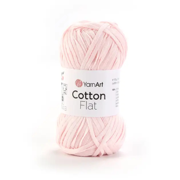 YarnArt Cotton Flat priadza 50g – prírodná plochá priadza z 100% bavlny na letné pletenie a háčkovanie